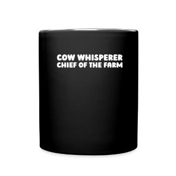 Kuhbauer Milchbauer Chef Der Farm - Tasse einfarbig - Schwarz - Vorne