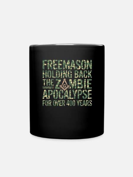 Zombie Apokalypse Mason Masonic Camo Freemason - Tasse einfarbig - Schwarz