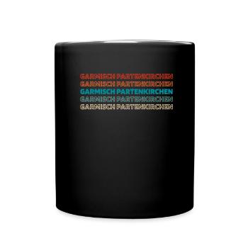 German city Garmischpartenkirchen Bavaria - Full Colour Mug - black - Front