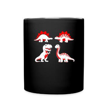 Bébés dinosaures contrastés - Mug uni - noir - Devant