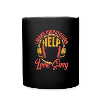 Emergency Call Control Center Operations Center - Full Colour Mug - black - Front