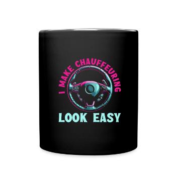 Chauffeur - Mug uni - noir - Devant