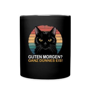 Good morning very thin funny black - Full Colour Mug - black - Front