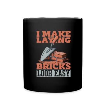 Bricklayer - Full Colour Mug - black - Front
