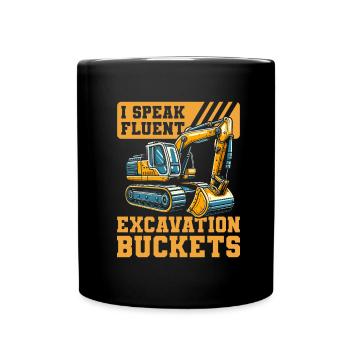 Excavator Operator - Full Colour Mug - black - Front