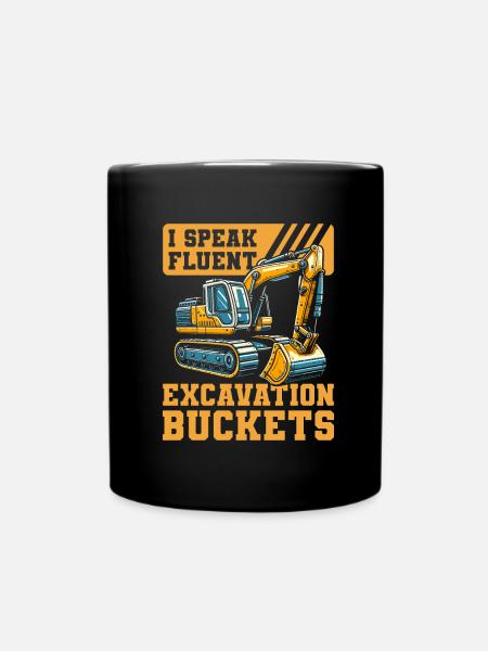 Baggerfahrer - Tasse einfarbig - Schwarz