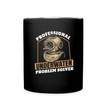 Commercial diver - Full Colour Mug - black - Front