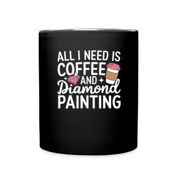 Painting Diamonds Diamond Painting Art - Full Colour Mug - black - Front