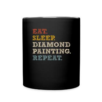 Painting Diamonds Diamond Painting Art - Full Colour Mug - black - Front