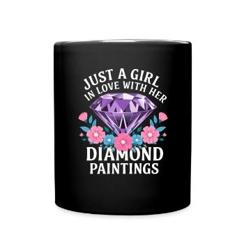 Painting Diamonds Diamond Painting Art - Full Colour Mug - black - Front