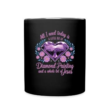 Painting Diamonds Diamond Painting Art - Full Colour Mug - black - Front