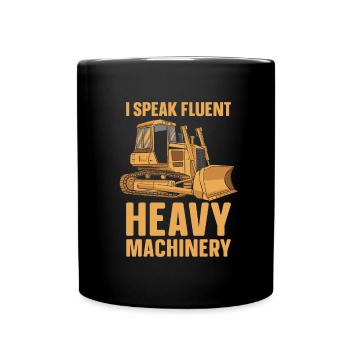 Bulldozer Planierraupe - Full Colour Mug - black - Front