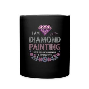 Painting Diamonds Diamond Painting Art - Full Colour Mug - black - Front