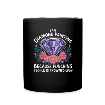 Peinture Diamants Peinture au diamant Art - Mug uni - noir - Devant