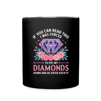 Painting Diamonds Diamond Painting Art - Full Colour Mug - black - Front