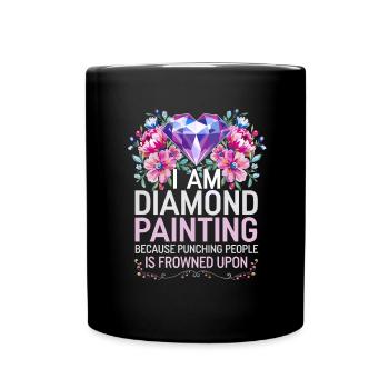 Painting Diamonds Diamond Painting Art - Full Colour Mug - black - Front