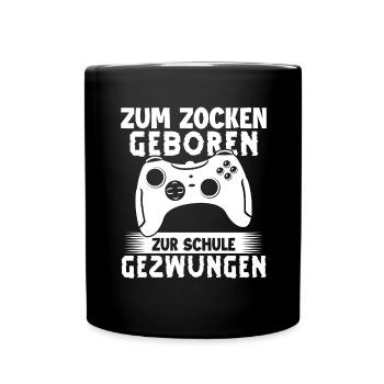 Video Gaming Pc Gamer Zocker Zocken - Full Colour Mug - black - Front