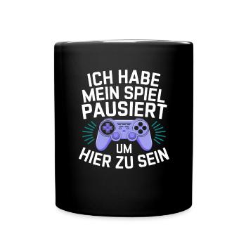 Video Gaming Pc Gamer Zocker Zocken - Full Colour Mug - black - Front