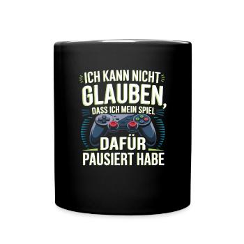 Video Gaming Pc Gamer Zocker Zocken - Full Colour Mug - black - Front