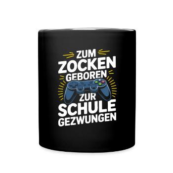 Video Gaming Pc Gamer Zocker Zocken - Full Colour Mug - black - Front