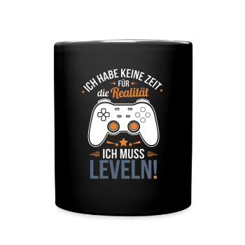 Video Gaming Pc Gamer Zocker Zocken - Full Colour Mug - black - Front