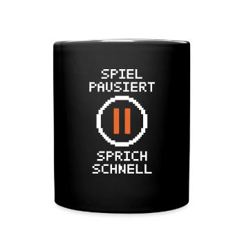 Video Gaming Pc Gamer Zocker Zocken - Full Colour Mug - black - Front