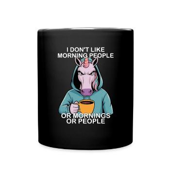 Licorne - Mug uni - noir - Devant