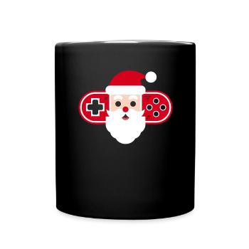 Gamer Weihanchten Gaming Weihnachten Zocken Zocker - Tasse einfarbig - Schwarz - Vorne