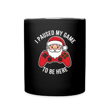 Gamer Weihanchten Gaming Weihnachten Zocken Zocker - Tasse einfarbig - Schwarz - Vorne