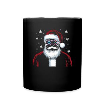 Gamer Weihanchten Gaming Weihnachten Zocken Zocker - Tasse einfarbig - Schwarz - Vorne
