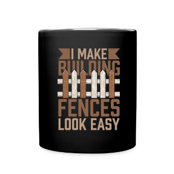 Fence installer - Full Colour Mug - black - Front