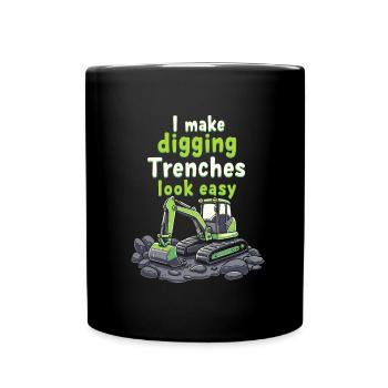 Excavator Operator - Full Colour Mug - black - Front