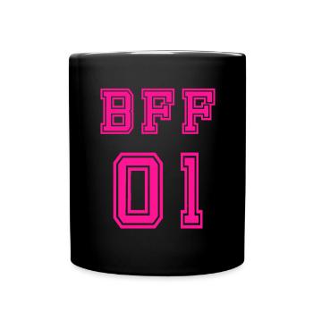BFF 01 Beste Freunde Für Immer Beste Freundin - Tasse einfarbig - Schwarz - Vorne