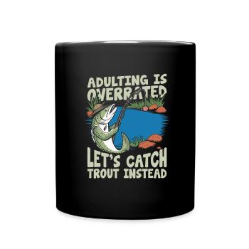 Pêcheur de truite - Mug uni - noir - Devant