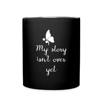 Mental Health Depression Semicolon - Full Colour Mug - black - Front