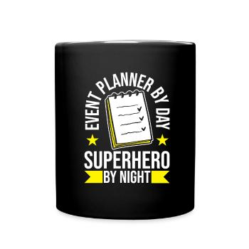 Organisateur d’événements - Mug uni - noir - Devant