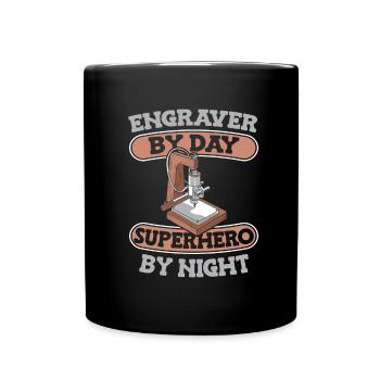Graveur - Mug uni - noir - Devant