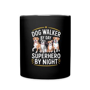 Maître-chien - Mug uni - noir - Devant