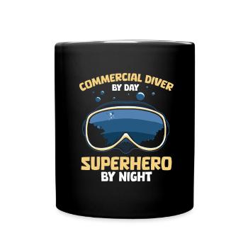 Commercial diver - Full Colour Mug - black - Front