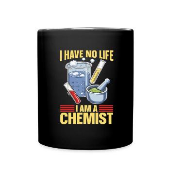 Chimiste en chimie - Mug uni - noir - Devant
