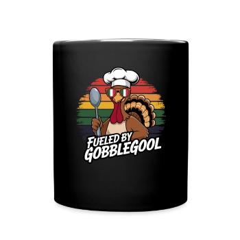 Turkey Day Thanksgiving Day Gobblegool - Full Colour Mug - black - Front