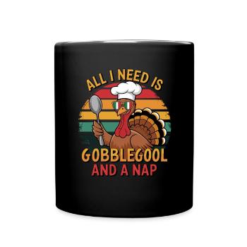 Turkey Day Thanksgiving Day Gobblegool - Full Colour Mug - black - Front