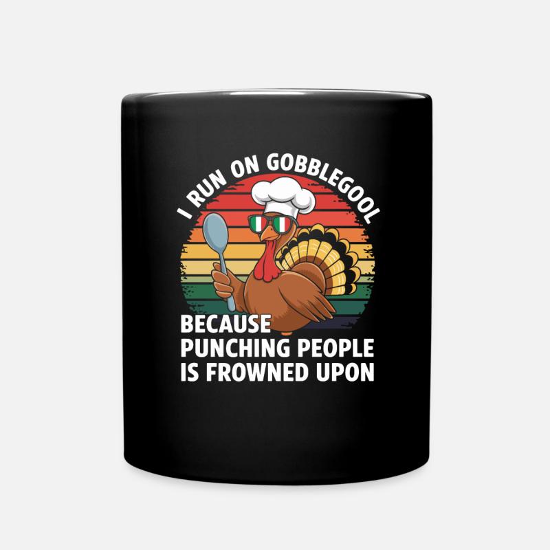 Truthahn-tag Thanksgiving Day Gobblegool - Tasse einfarbig - Schwarz