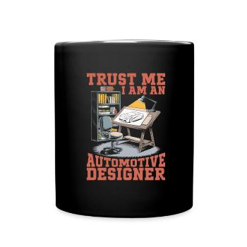 Automobildesigner - Tasse einfarbig - Schwarz - Vorne