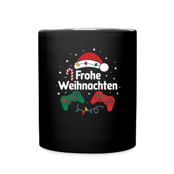 Gamer Gaming Gamer Gaming Christmas - Full Colour Mug - black - Front