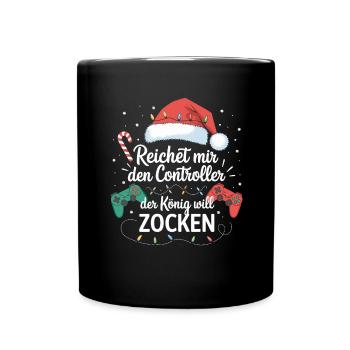 Gamer Gaming Gamer Gaming Christmas - Full Colour Mug - black - Front