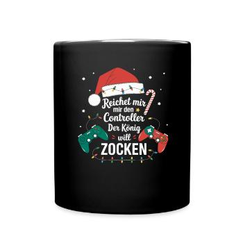 Gamer Gaming Gamer Gaming Christmas - Full Colour Mug - black - Front