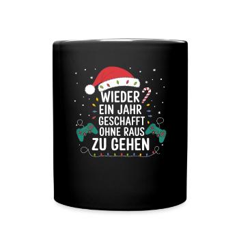 Gamer Gaming Gamer Gaming Christmas - Full Colour Mug - black - Front