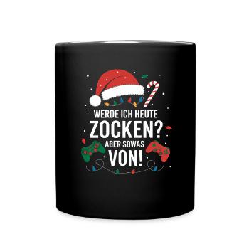 Gamer Gaming Gamer Gaming Christmas - Full Colour Mug - black - Front