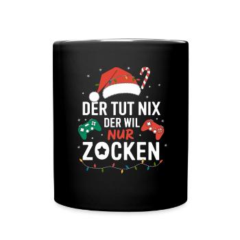 Gamer Gaming Gamer Gaming Christmas - Full Colour Mug - black - Front